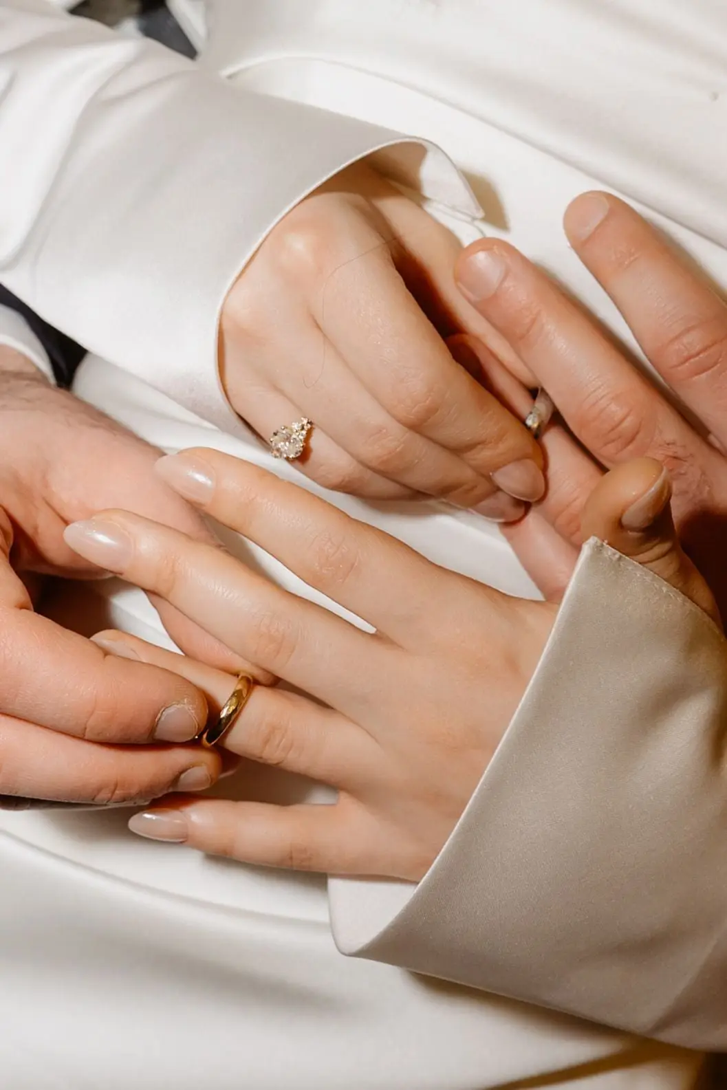 Close-up of the ring exchange