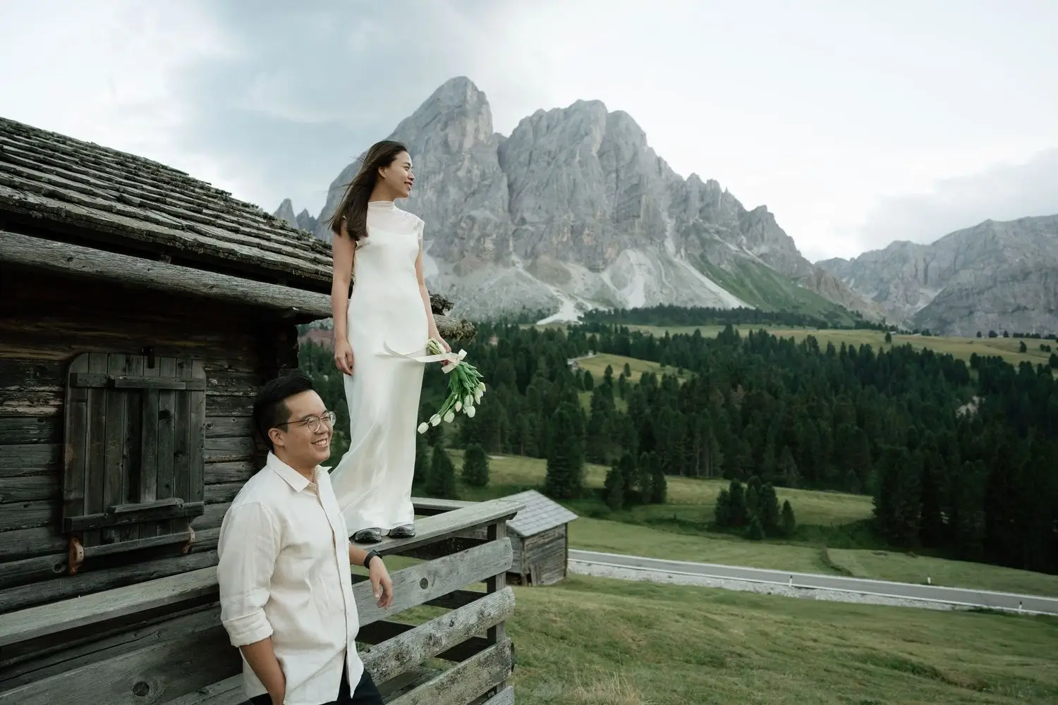 Proposal at Passo delle Erbe, Dolomites, Italy